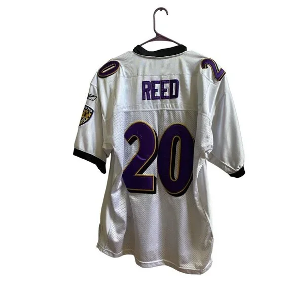 Vintage Reebok Baltimore Ravens Ed Reeds On Field Jersey sz 52